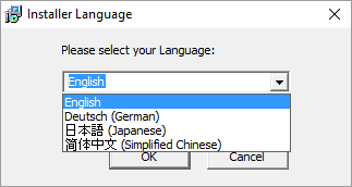 TOP Server Installer Localized Language Selection