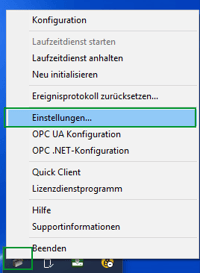 TOP Server Admin Settings in German