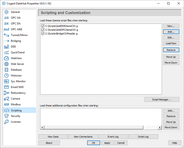 Pre-configured Script Samples for Importing Items