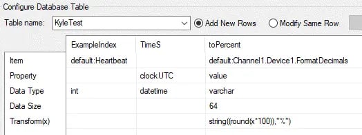 DataHub Configure Percent