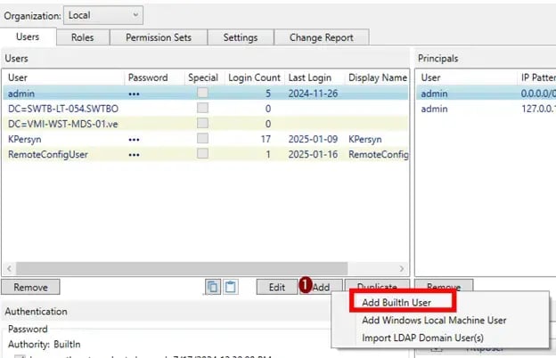 DataHub Add Built-In User