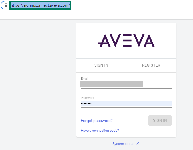 2_Screenshot_AVEVAConnect_Login