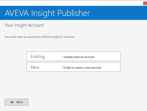 7_Screenshot_DataHub_AVEVAInsightPublisher_NewExistinAccount