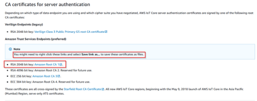 Screenshot - Downloading RSA key for root CA