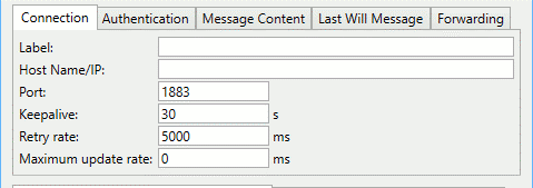 Screenshot - Google IoT connection properties in Cogent DataHub