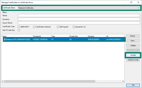 Screenshot_DataHub_OPCUA_AcceptingRejectedCert