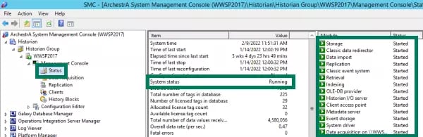 Screenshot_Launching_AVEVA_Historian_Status