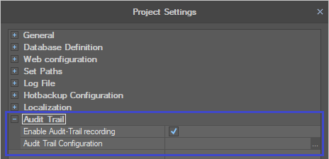 Screenshot - Enabling Dream Report Audit Trail Enabled for Local and Remote Config