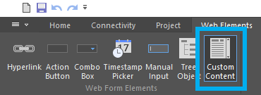 Inserting a Custom Content Object into a Report