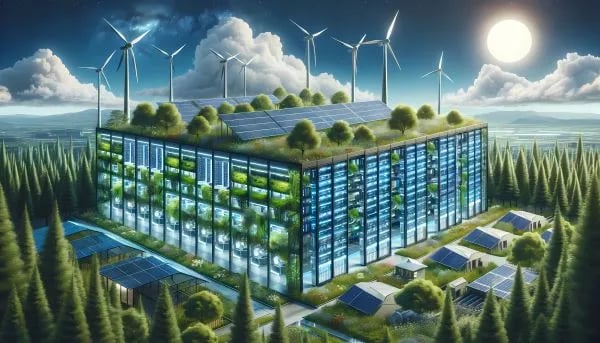 Sustainable Data Center Graphic