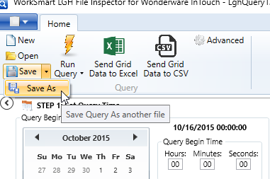Saving the Automated Query