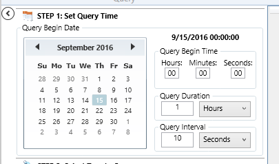 Setting Query Duration and Interval