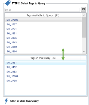 Specifying tags in LGH File Inspector