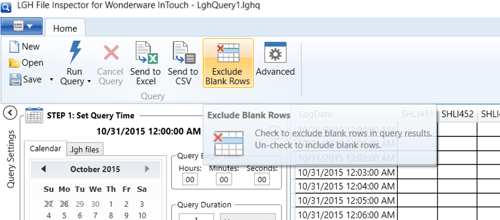 Screenshot - New Exclude Blank Rows feature