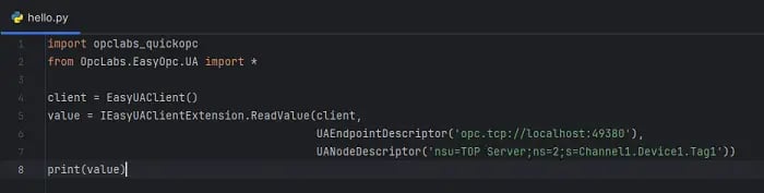 OPC Data Client Code To Implement