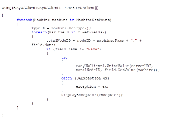 Example - Using OPC Data Client to Write XML data to UA servers