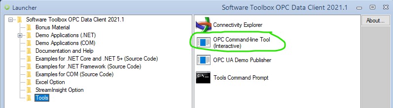 Screenshot - OpcCmd Utility Launcher