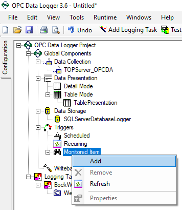 Logging By Monitored Item Conditions