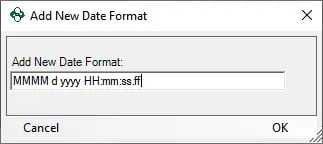 OPC Data Logger Add New Format Dialog Entry