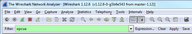 Applying OPC-UA Filter in Wireshark