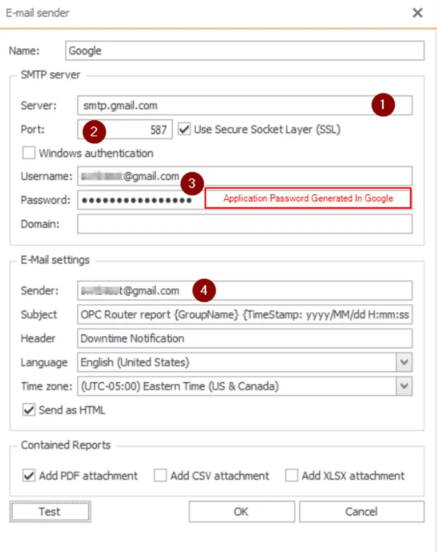 OPC Router Mail Server