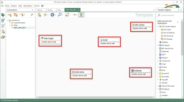 Intuitive visual workspace with drag-and-drop