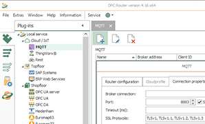 OPC Router IoT PlugIns Including MQTT