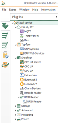 OPC Router Plug Ins for OPC UA DA RFID support