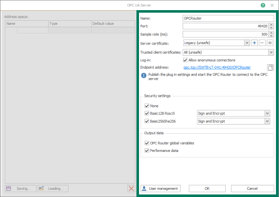 Screenshot_OPC_Router_OPCUA_Server_Plug-in_Instance_Settings