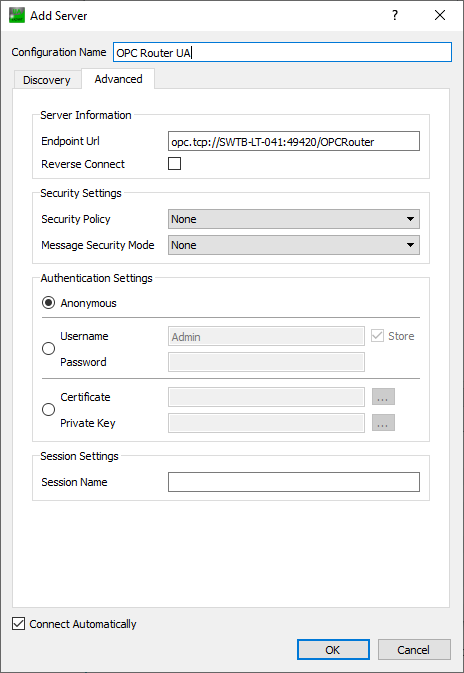 Screenshot_UAExpert_Add_Server_Settings
