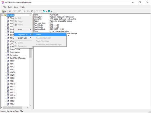 Screenshot - OmniServer Item Import via Right-Click