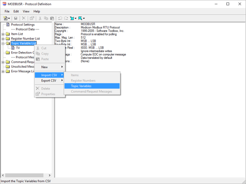 Screenshot - OmniServer Topic Variable Import via Right-Click