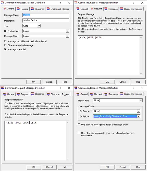 The Initialize Command/Request Message
