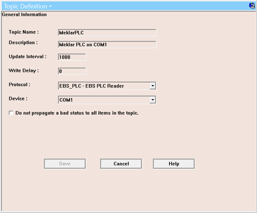Configuring OmniServer Topic Settings