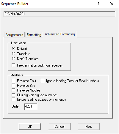 Defining Byte Order in OmniServer Sequence Builder