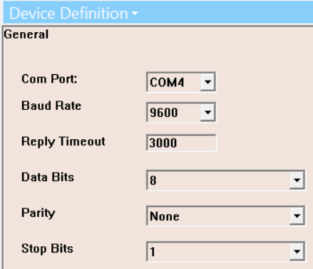 Screenshot - Defining Virtual COM Port in OmniServer