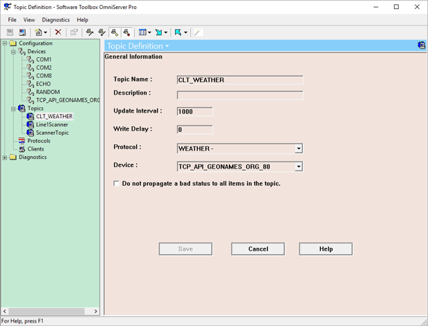 Creating New OmniServer Topic