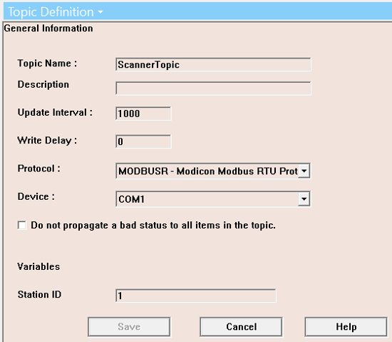 OmniServer V3.0 Unified Topic Properties