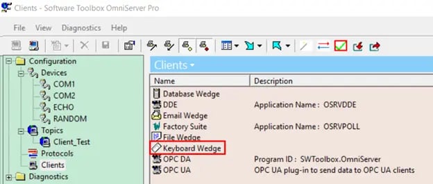 OmniServer Client Wedge List