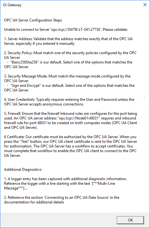 Screenshot_AVEVA_SMC_OPCUA_TestFailed_OmniServer