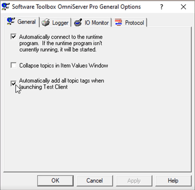 Screenshot - Disabling OmniServer Automatically Adding Tags