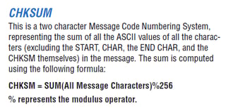 Example - Checksum details