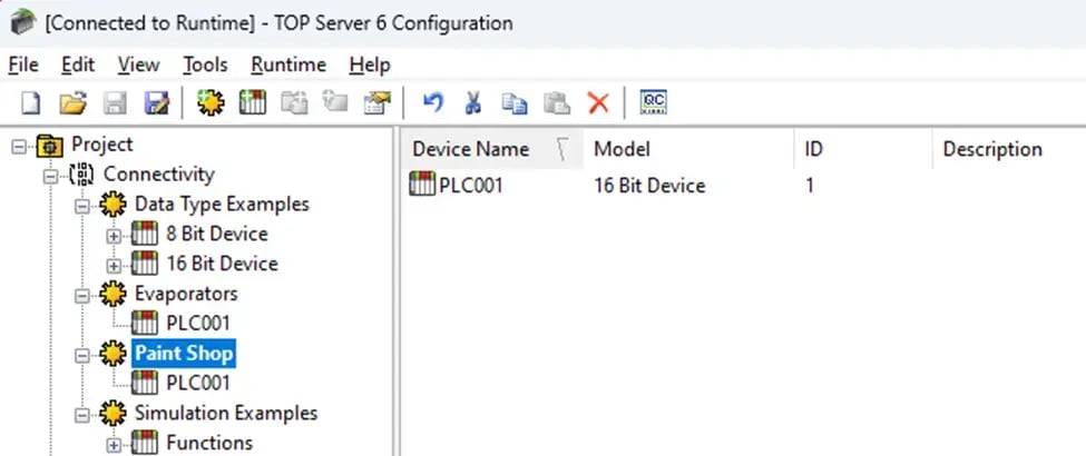 TOP Server Simulation Config