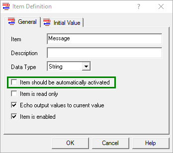 Automatically Activating an OmniServer Item