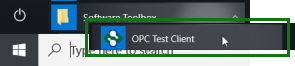 Launching the OmniServer OPC Test Client
