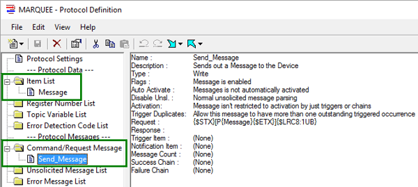  The MARQUEE Sample OmniServer Protocol