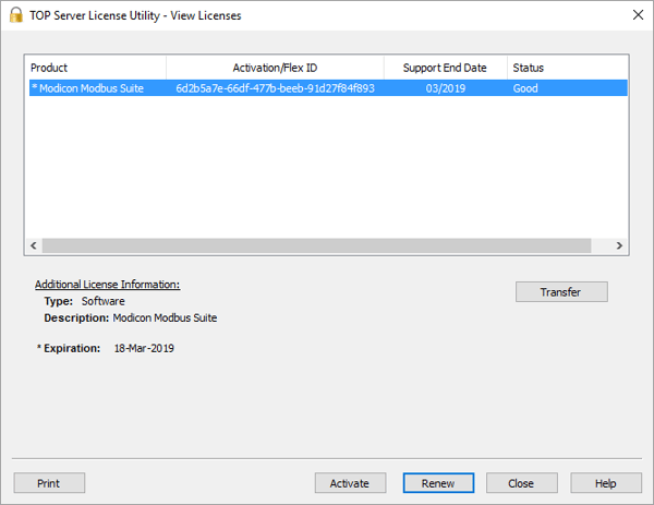 Screenshot - V6 View License Support End Date