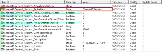 TOP Server-Active Path
