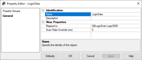 Screenshot - TOP Server new alias properties
