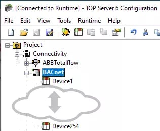 Screenshot - TOP Server BACnet Increases Max Devices per Channel to 254
